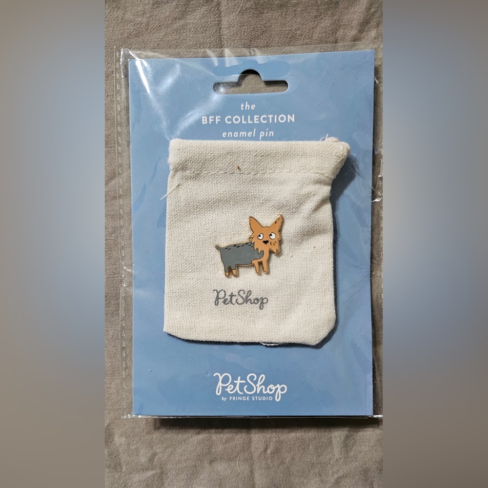 PetShop The BFF Collection Weird Yorkie Enamel Pin